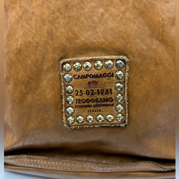 Campomaggi Brown Crossbody Bag with Studded Details - Picture 6 of 8